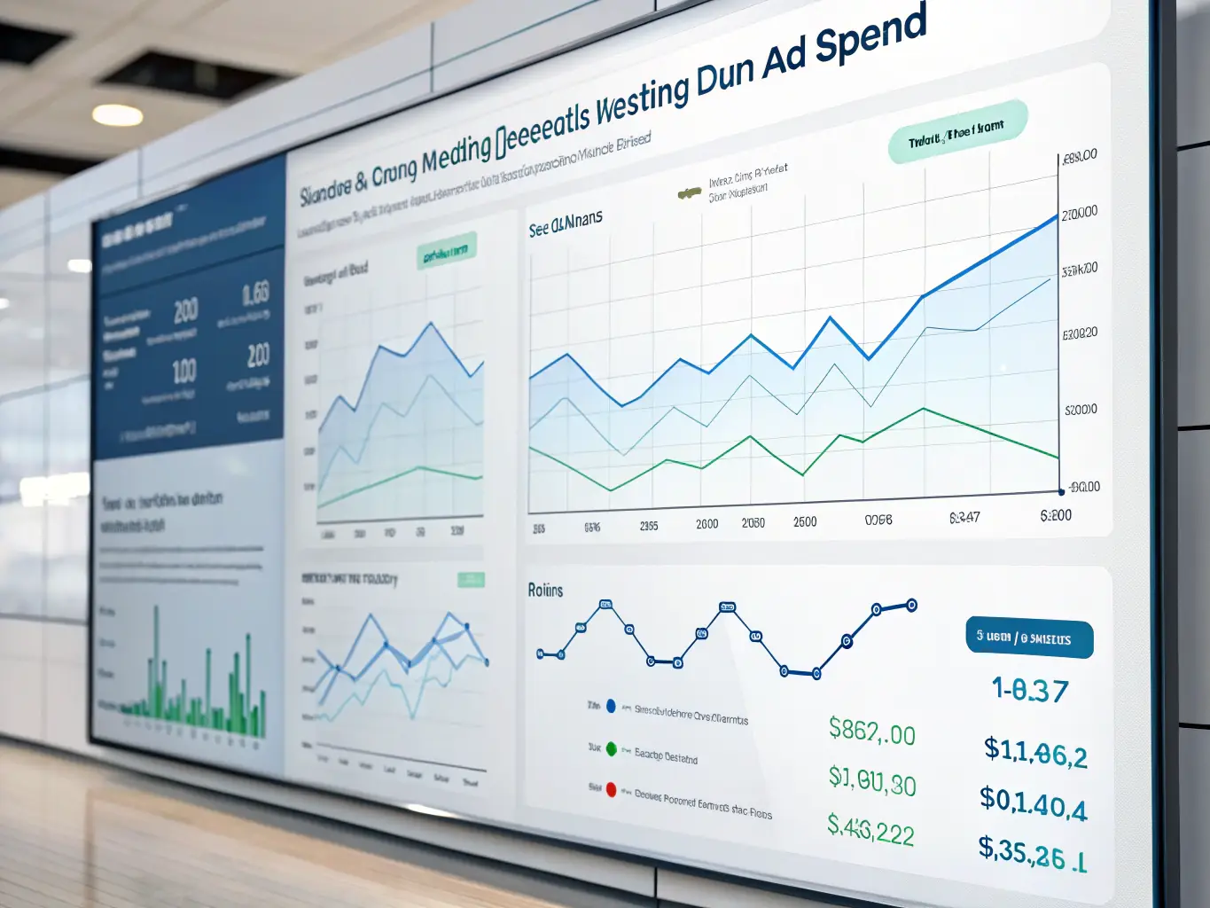 A graph illustrating consistent and predictable ad spending at a flat rate, contrasted with a fluctuating line representing traditional ad management costs.